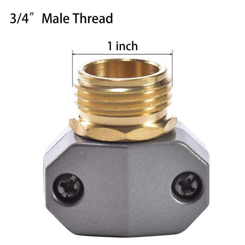 Sanpaint Zinc and Brass Male Clamp Coupling,Fits 3/4" or 5/8" Garden Hose Repair Fitting - Image 3